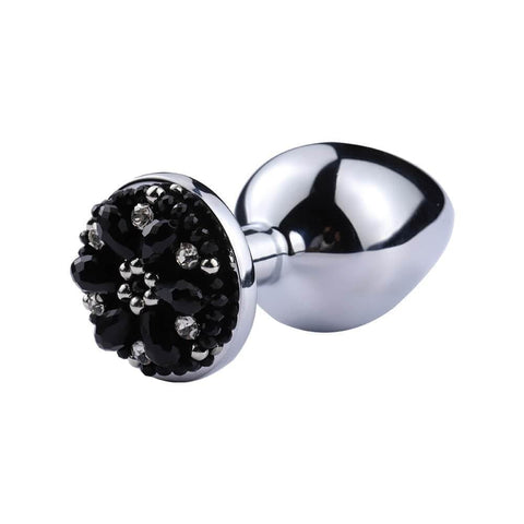 Metall Analplug mit schwarze Perlen aus metall