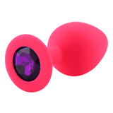Rosa Silikon Analplug Violette Diamant