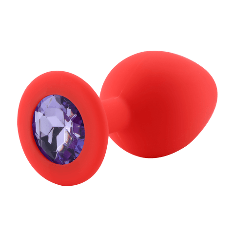 Rote Silikon Analplug Rote Diamant