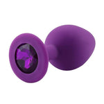 Violette Silikon Analplug violette Diamant