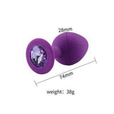 Violette Silikon Analplug hellvioletter Diamant size