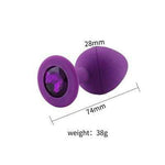 Violette Silikon Analplug violette Diamant size