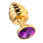 Analplug violette Diamant aus Metall