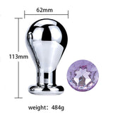 Analplug Glühbirne kristall Diamant L