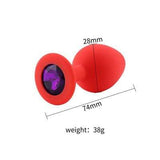 Rote Silikon Analplug Violette Diamant size
