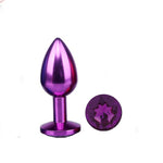 Analplug aus violettes Metall violette Diamant