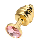 Analplug rosa Diamant aus Metall